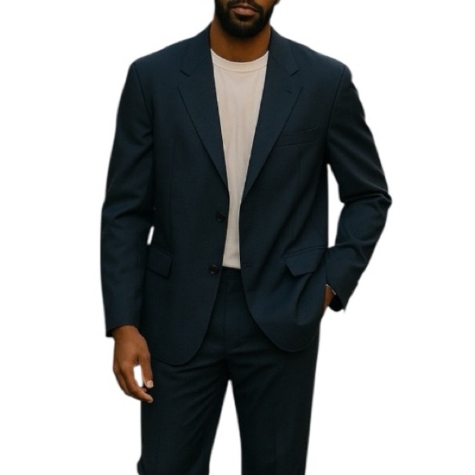 Joseph & Feiss Navy Wool Blazer Mens 54r Big Tall Gold Collection Sport Coat